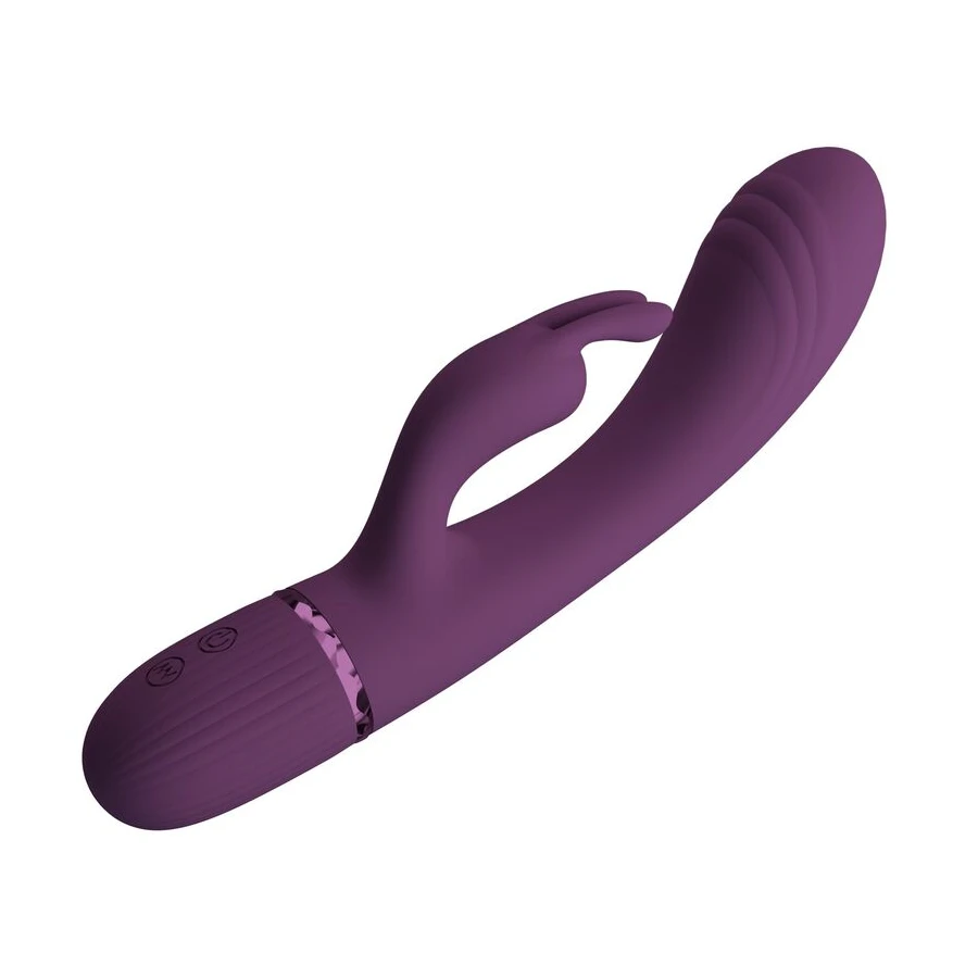 PRETTY LOVE - ROCCO RECHARGEABLE RABBIT VIBRATOR 10 FUNCTIONS PURPLE